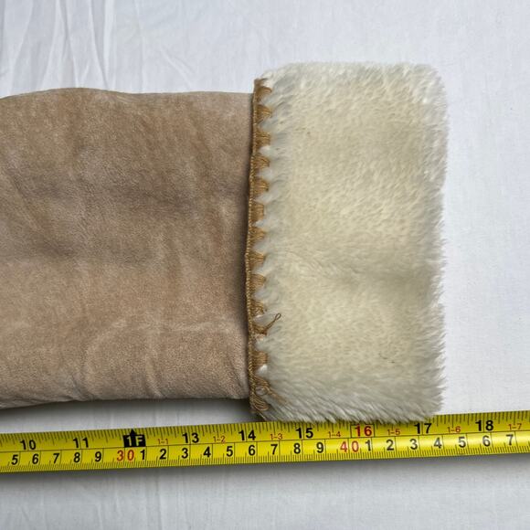 Sonoma Jean Company Faux Fur Women's Cream Coat Size Large Pig Suede - Picture 6 of 7